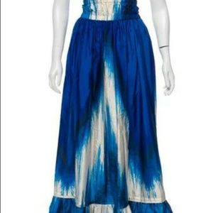 Roberto Cavalli Maxi Skirt Tie Dye Silk New $1,295